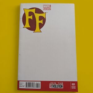Fantastic Four Comic Book Variant #1 Blank Cover Marvel Now! FF Join Revolution